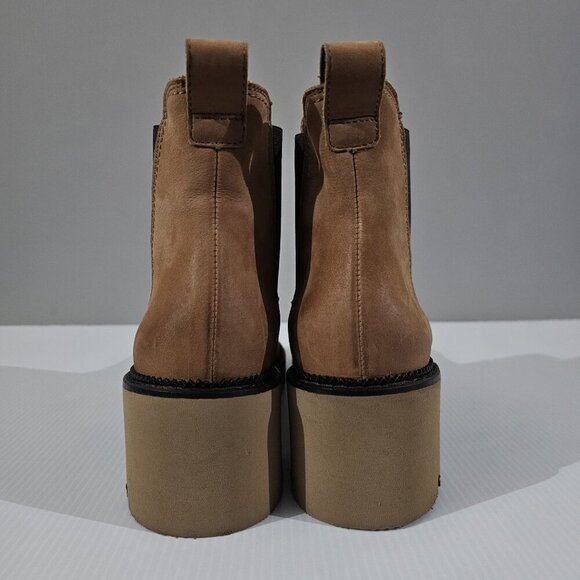 NEW Paul Green Shasta Ankle Bootie  UK Size 7 Sahara Tan Nubuck Pull On Chelsea - Picture 7 of 13